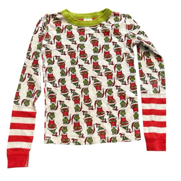 Hanna Andersson Grinch Mixed Print Long Sleeve Pajamas US 10 / 140 Christmas - Picture 4 of 7